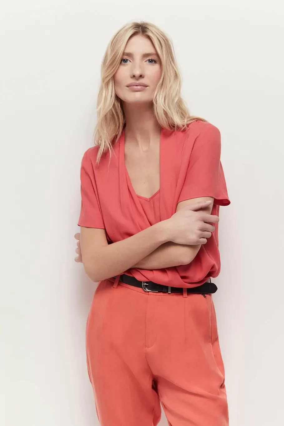 One Step Tops & Blouses^Corey - Top Hibiscus Lenzing Ecovero Forme Cache-Coeur