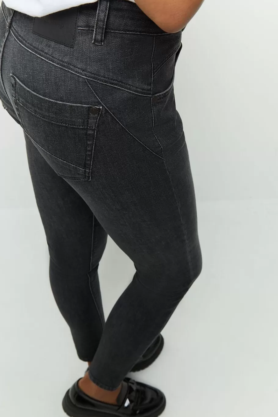 One Step Denims & Pantalons^Le Indi - Jean Slim Gris Chine 7/8Eme Effet Push Up