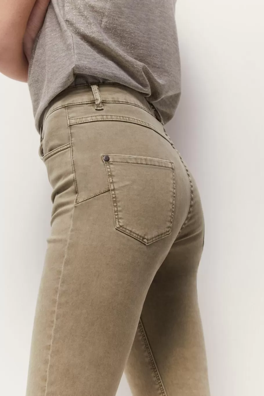 One Step Denims & Pantalons^Le Indi - Jean Slim Vetiver Effet Push Up 7/8Eme En Denim Waterless